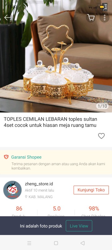 Toples Lebaran Sultan Piring Buah Eropa Dengan Penutup Buah Keranjang Cahaya Mewah [[zhengstore.id]]