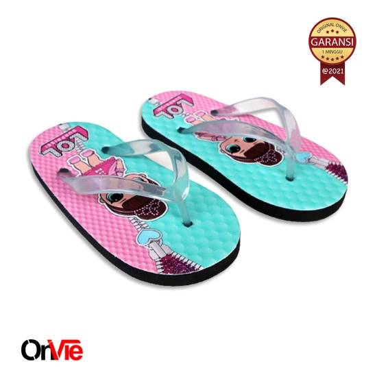 Sandal Jepit Anak Perempuan Motif LOL OMG !!!