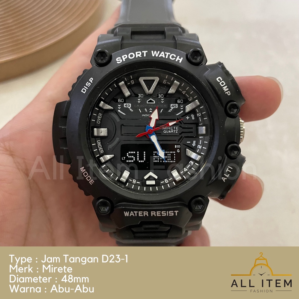 COD✅ JAM TANGAN MIRETE D23-1 PRIA MEN SPORT WATCH ANALOG / JAM TANGAN / Jam Tangan Rubber Sport Bulat Pria Fashion Gaya Korea / Harga Grosir