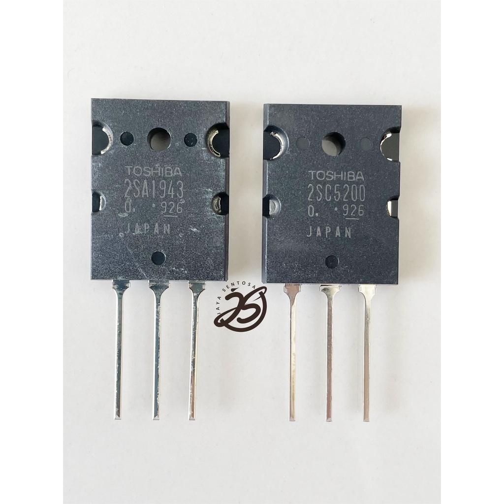 TRANSISTOR TOSHIBA A1943 C5200 (1SET) LOT 121 KWALITAS SUPER 2SA1943 2SC5200 DIFFUSED JAPAN