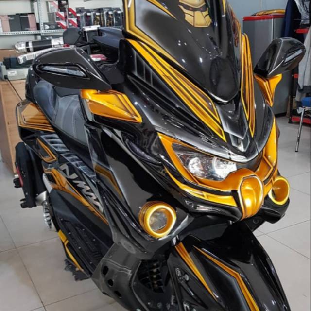 Full cover body Nmax Predator robot GOLD-BLACK include jok