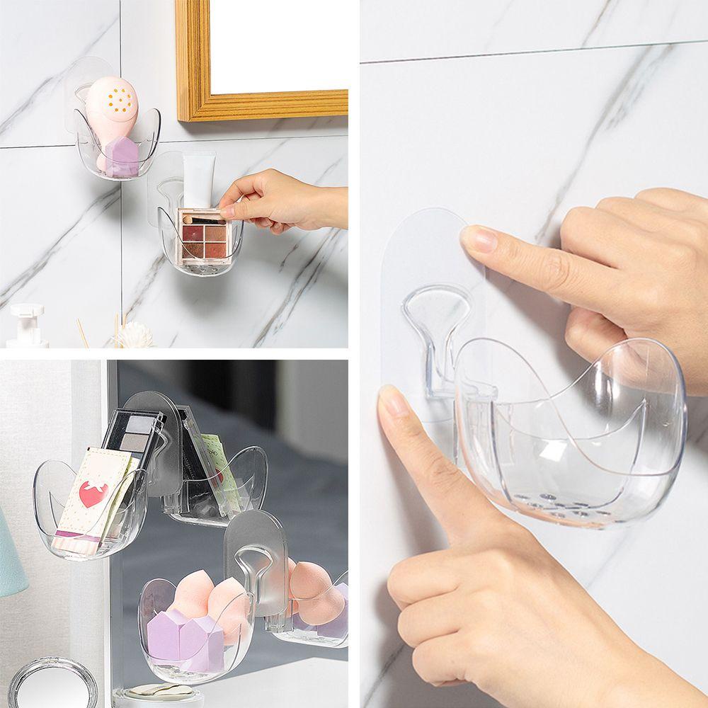 Solighter Puff Holder Aksesoris Wanita Rak Display Alat Make Up Desktop Storage box