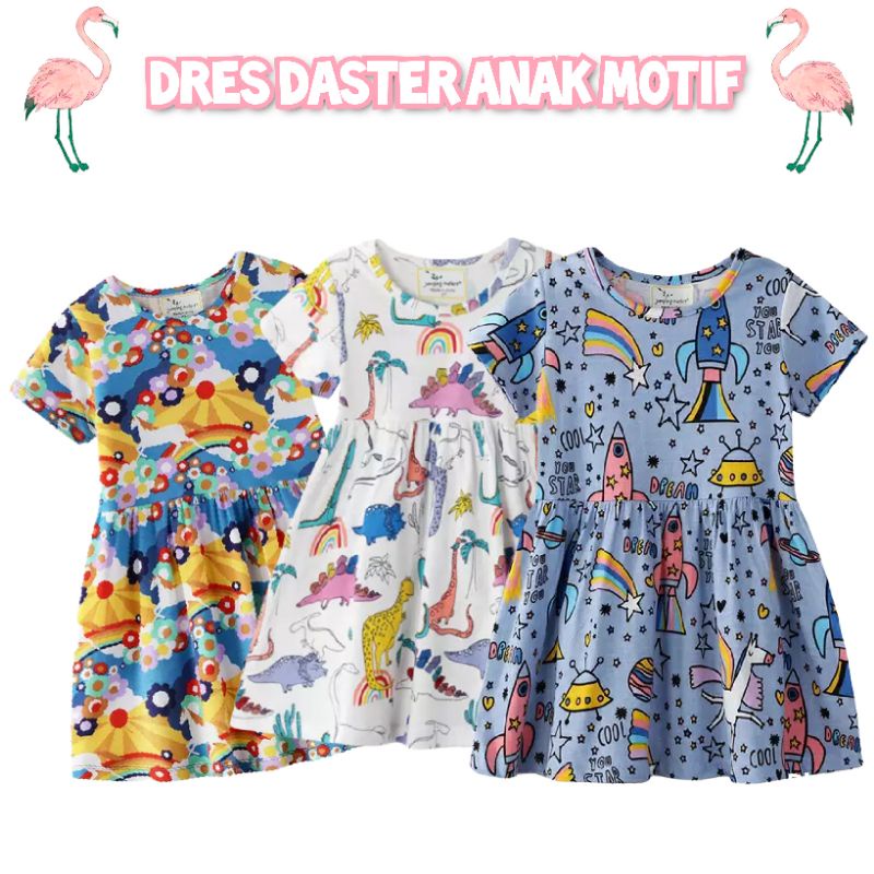 Daster Anak Perempuan Bahan Katun Motif Usia 1-5 Tahun Dress Anak Cewe