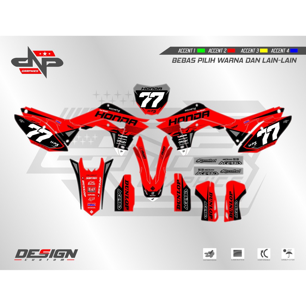 Decal Stiker CRF 250-450 R 2019 02