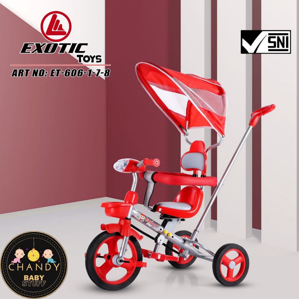 SEPEDA ANAK RODA TIGA TRICYCLE EXOTIC ET 606-1-7-8