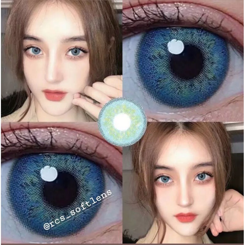 RCS ✅ Softlens import korea Russian girl brown grey blue Softlens minus -1.00 S/D -6.00 Softlens biru minus