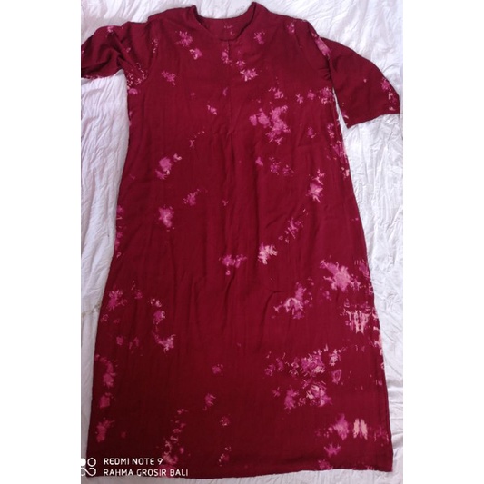 daster gamis rayon busui lengan 34 isi kantong
