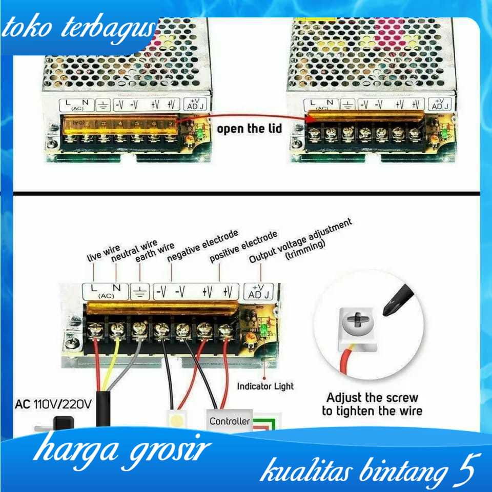 Power Supply Adaptor Switching Trafo LED Strip 12V 5A 12 Volt 5 Ampere 10A 10 Ampere