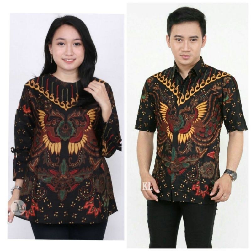 Batik Couple Keluarga Sania Ruffle Ori Ndoro Jowi Dnt Kupu Kuning Modern