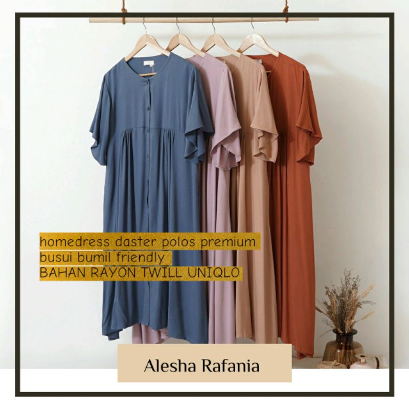 Homedress Daster Premium Alesha Rafania Busui Bumil Freindly