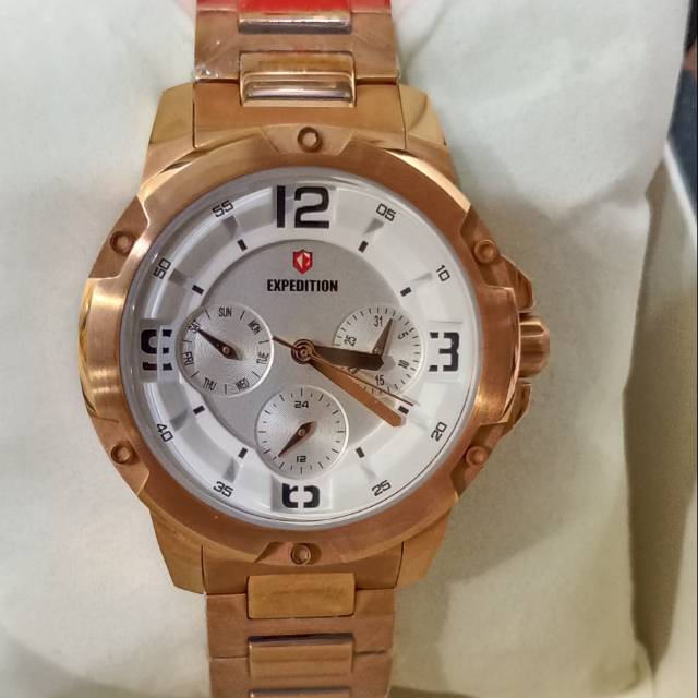 Best seller jam tangan wanita original Expedition E6698B full rosegold
