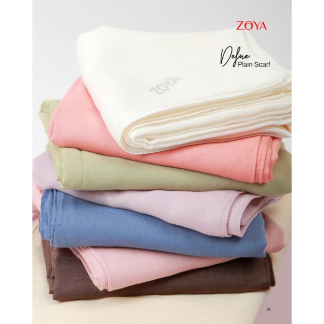 segiempat polos DEFNE PLAIN SCARF by Zoya(COD)