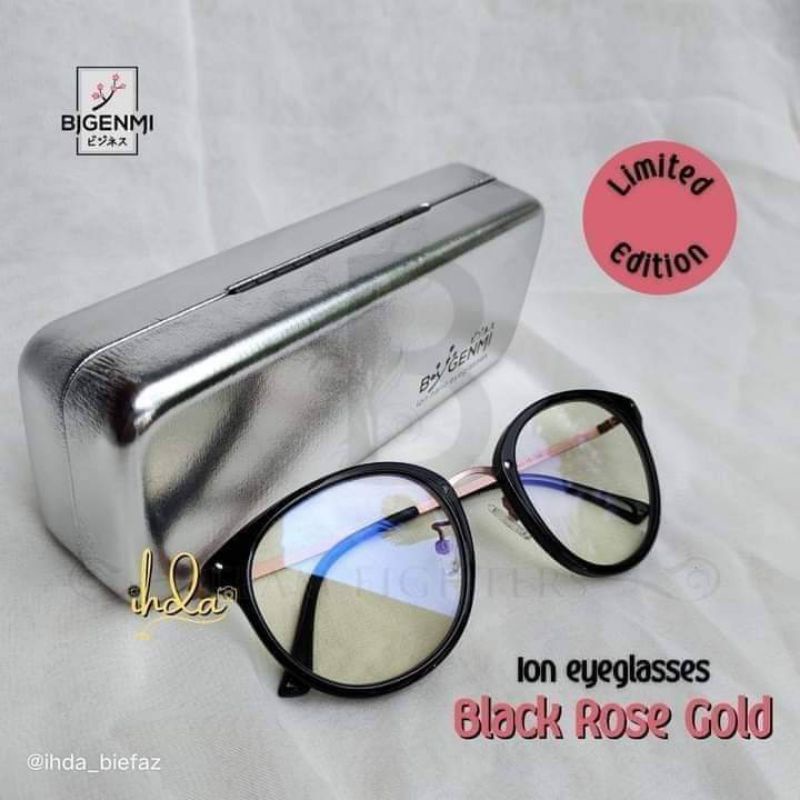 INE BIGENMI KACAMATA BLACK ROSE GOLD TERAPI MATA
