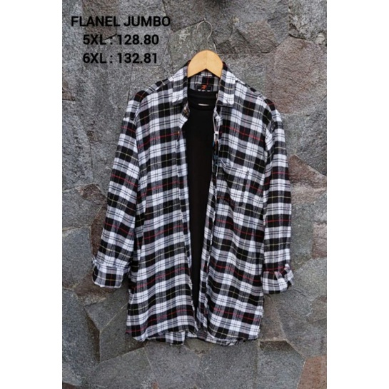 kemeja flanel big size pria,kemeja jumbo lengan panjang size 5XL-6XL,flanel motif kotak import  super jumbo terbaru