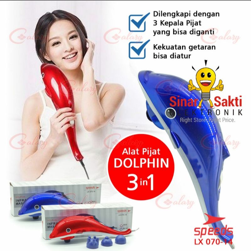 Alat Pijat Elektrik Dolphin Massager alat pijat Terapi Infrared Inframerah