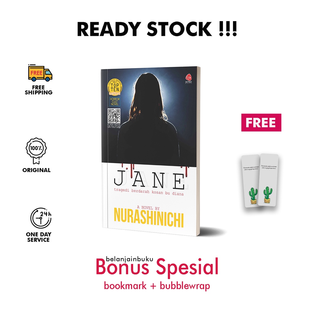 Scritto Books Novel Horor Jane  Nurashinichi Best Seller