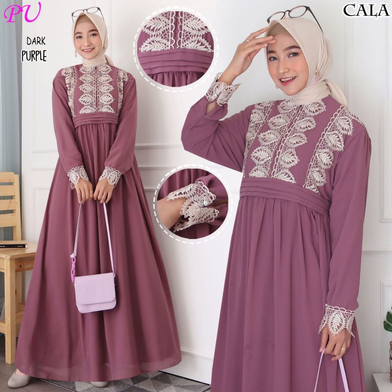 CALA Gamis pesta muslimah babydoll gaun walimatul wisuda akad