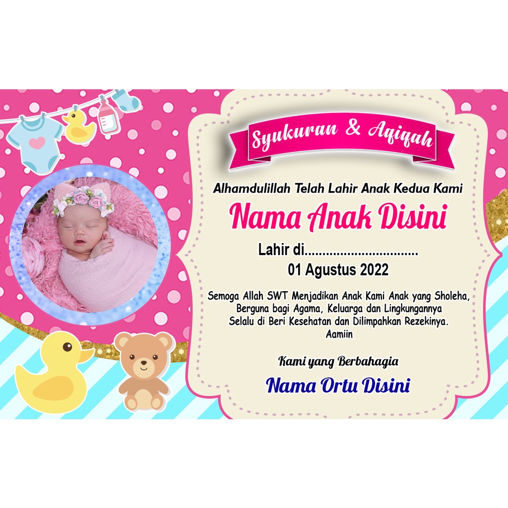 

STIKER AQIQAH, STIKER TASYAKURAN AQIQAH
