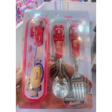 DISNEY ORIGINAL spoon fork set dengan kotak DM2361