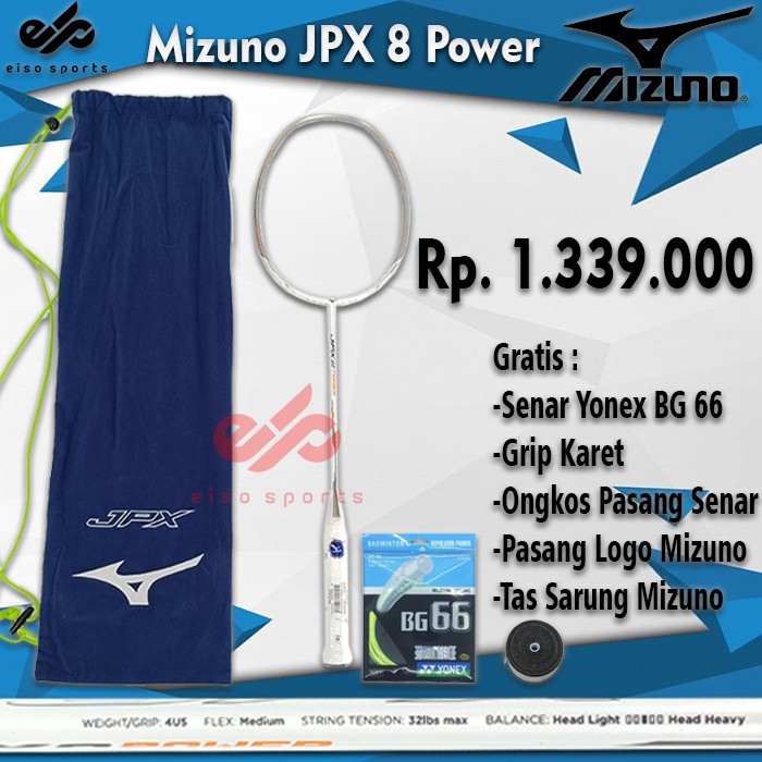 Promo Raket Badminton Mizuno JPX 8 Power (Yonex BG 66)