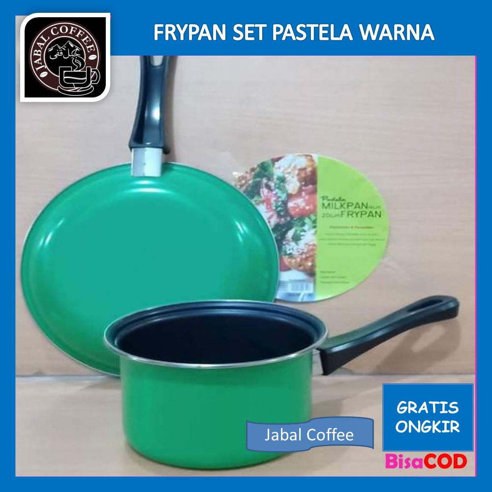 Fry Pan 20 Milk Pan / Frypan Set Pastela / Set Wajan Panci Pastela Warna