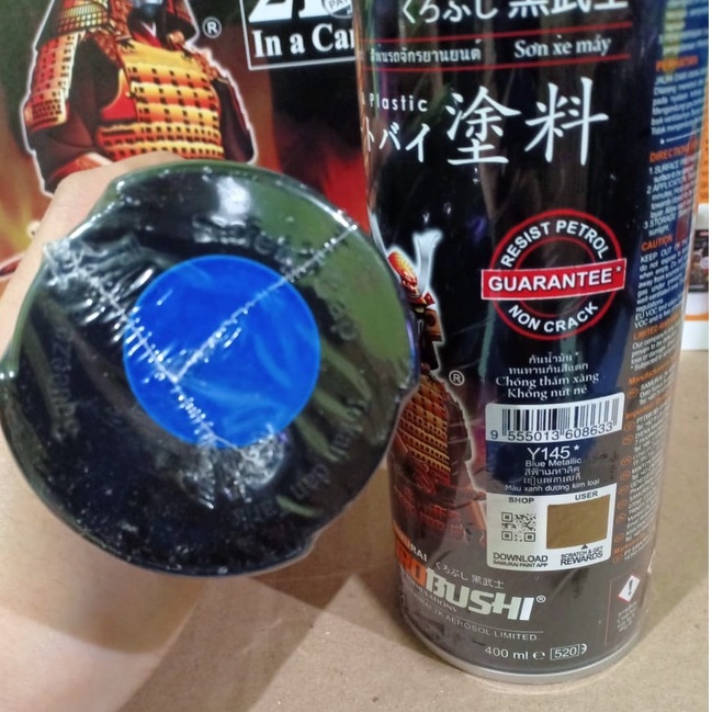 Samurai Paint Kurobushi Cat Semprot Pilox Pilok Biru Metalik / Blue Metallic (Y145*) 400ml