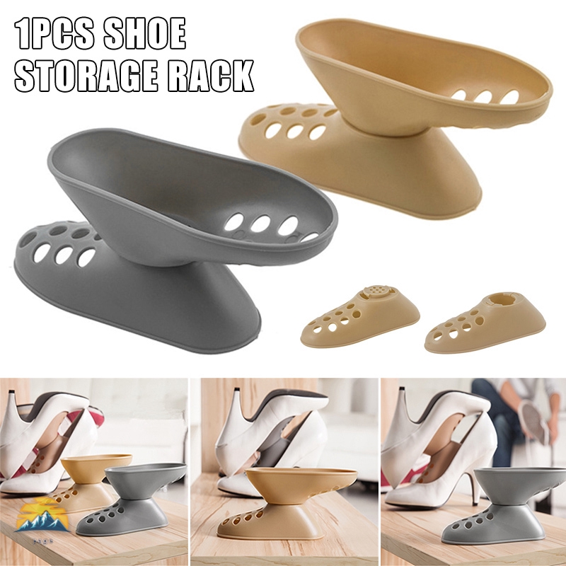 Space Saving Shoes Stretcher Double Layer Shoe Rack Snap On Shoes Storage Rack Shopee Indonesia