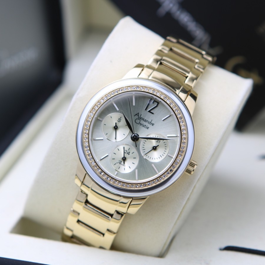 ORIGINAL Jam Tangan Wanita Alexandre Christie Stainles AC 2937 / AC2937 / 2937 Garansi Resmi 1 Tahun