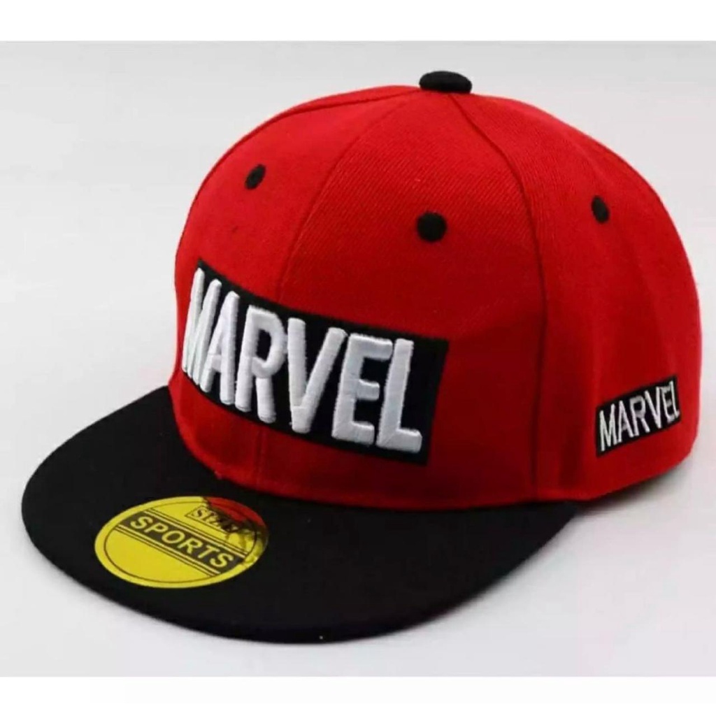 Mdn Official Store - Topi Snapback Anak Bordir Marvel/ Topi Distro Hip Hop Anak Terbaru