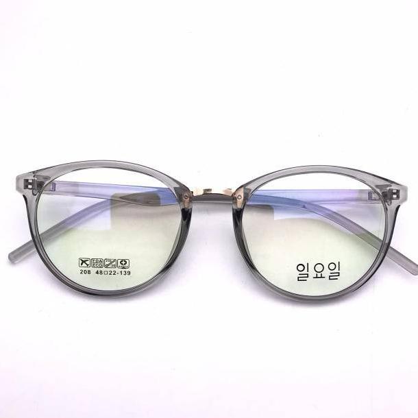 Frame Kacamata minus Bulat Oval Korean Frame 208 Pria Wanita Lensa Minus Baca murah keren