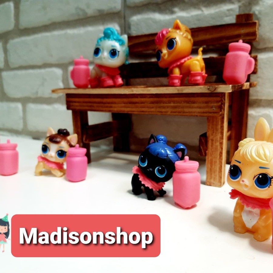 LOL Pets set 6 figure set koleksi kado mainan anak murah figure party