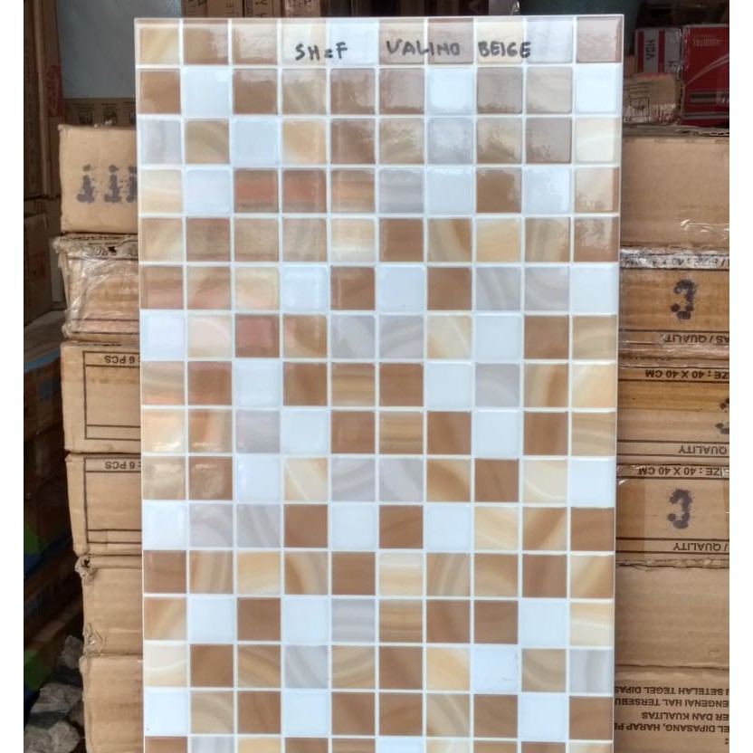 KERAMIK DINDING 25x40 MOZAIK BROWN