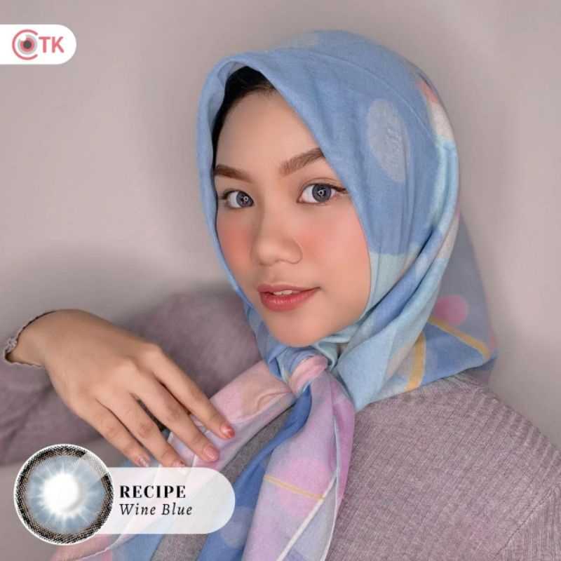 Softlens RECIPE 14.5 MM WINE BLUE MINUS -0.50 S.D -6.00 by CTK