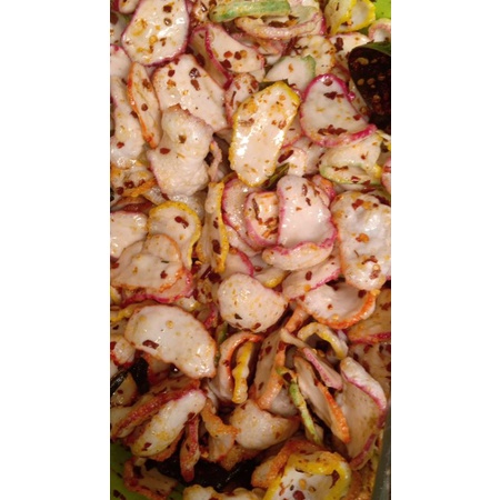 seblak kering /krupuk cikruh pedas daun jeruk/toples 600 ml