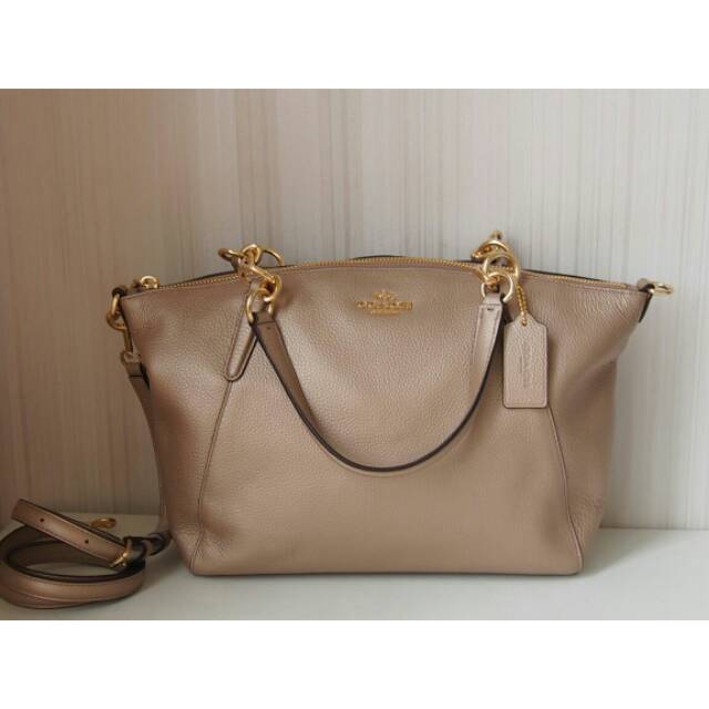 TAS COACH SMALL KELSEY PLATINUM AUTHENTIC 100%