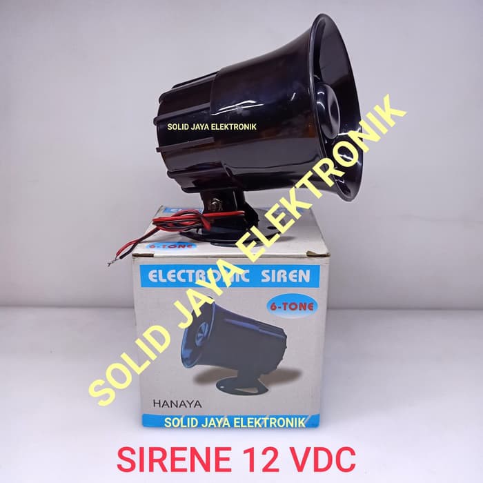 SPEAKER SIRENE ALARM 12 VOLT HORN ELECTONIC SIREN ALARM 6 TONE CORONG 6 SUARA ALARM TONE SIRINE 12V