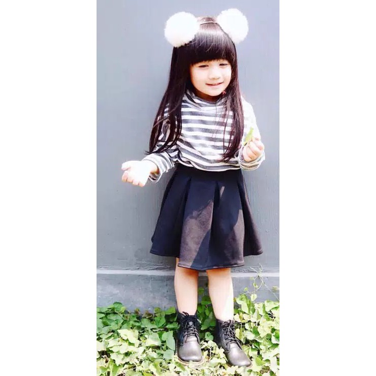 Rok Bubble Skirt Anak Perempuan All size 2-4 Tahun Scuba Premium Karet Pinggang Full