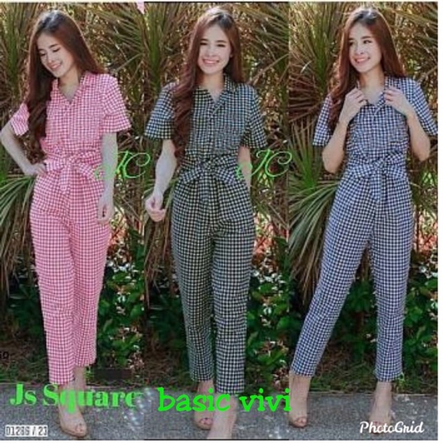 JC- Js Square Basic Vivi  / Jumpsuit wanita murah / Jumpsuit kekinian