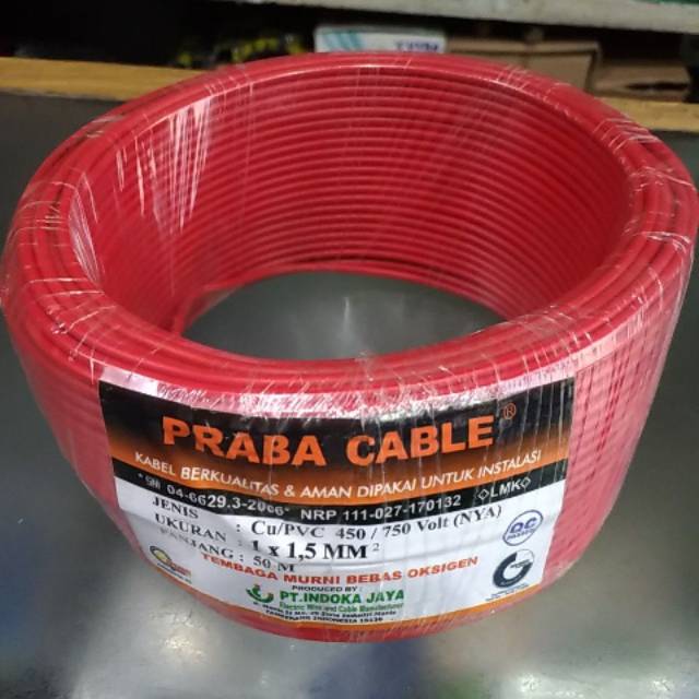 Kabel NYA Praba 1 x 1,5mm 50 Meter