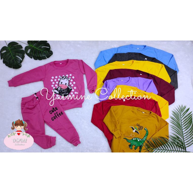 SETELAN JOGGER ANAK / SETELAN JOGER  ANAK KRAKTER /SWEATER ANAK 1-6 th