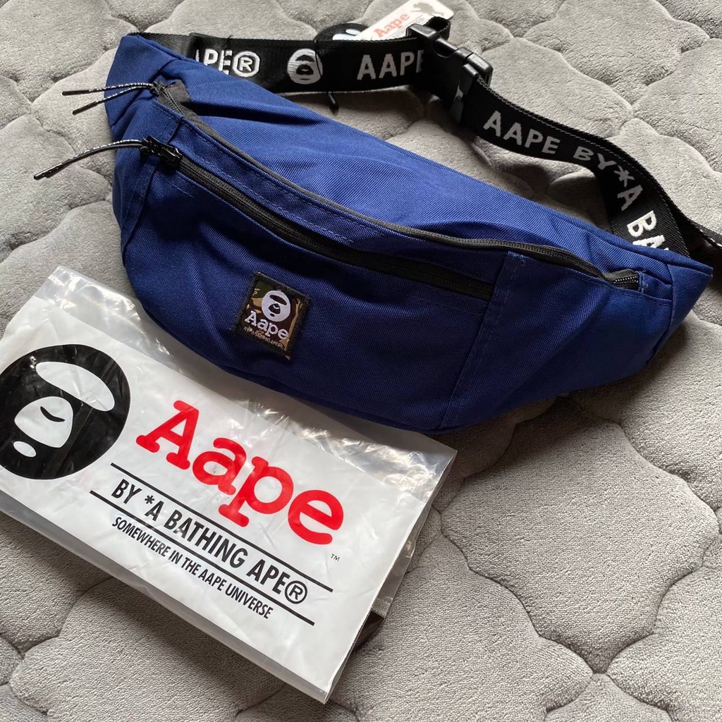TAS BAPE A BATHIN APE AAPE WAISTBAG WAIST BAG SLINGBAG tas selempang local pinggang bape  waistbag