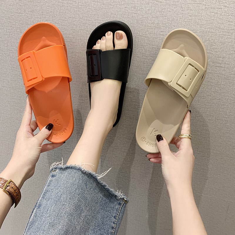 Grosir - S865 Sandal Slop Karet Berwarna / Sandal Fashion Murah Import Batam / Sandal Wanita