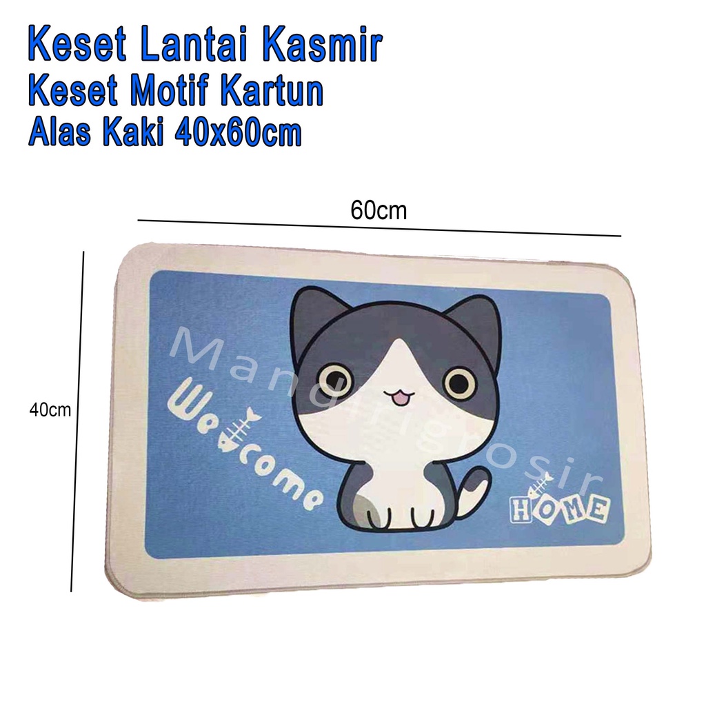 Keset Lantai Kasmir *Keset * Keset Motif Kartun * Uk.40x60cm