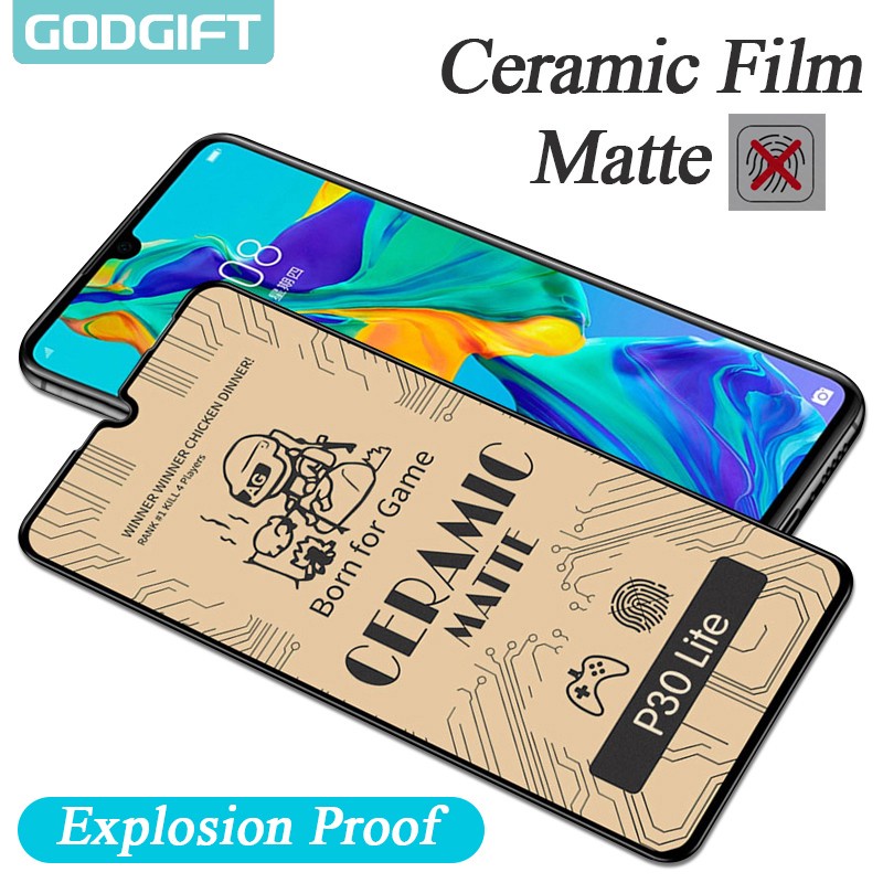 HUAWEI P30 HUAWEI P30 LITE P30 PRO ANTI GORES CERAMIC MATTE ANTI MINYAK PLASTIK MIKA SCREEN GUARD FULL COVER LENTUR PELINDUNG LAYAR