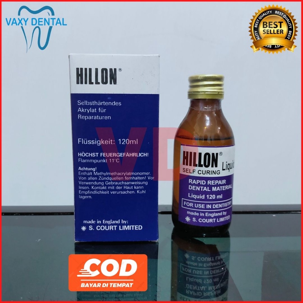 LIQUID SC HILLON 120ml cairan bahan gigi palsu otomatis tanpa rebus self curing bahan gigi palsu yan