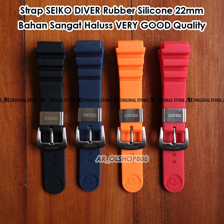 Original Strap Tali Jam Tangan Silicone Rubber SEIKO Diver Prospex Turtle 22mm Rubber Strap Seiko