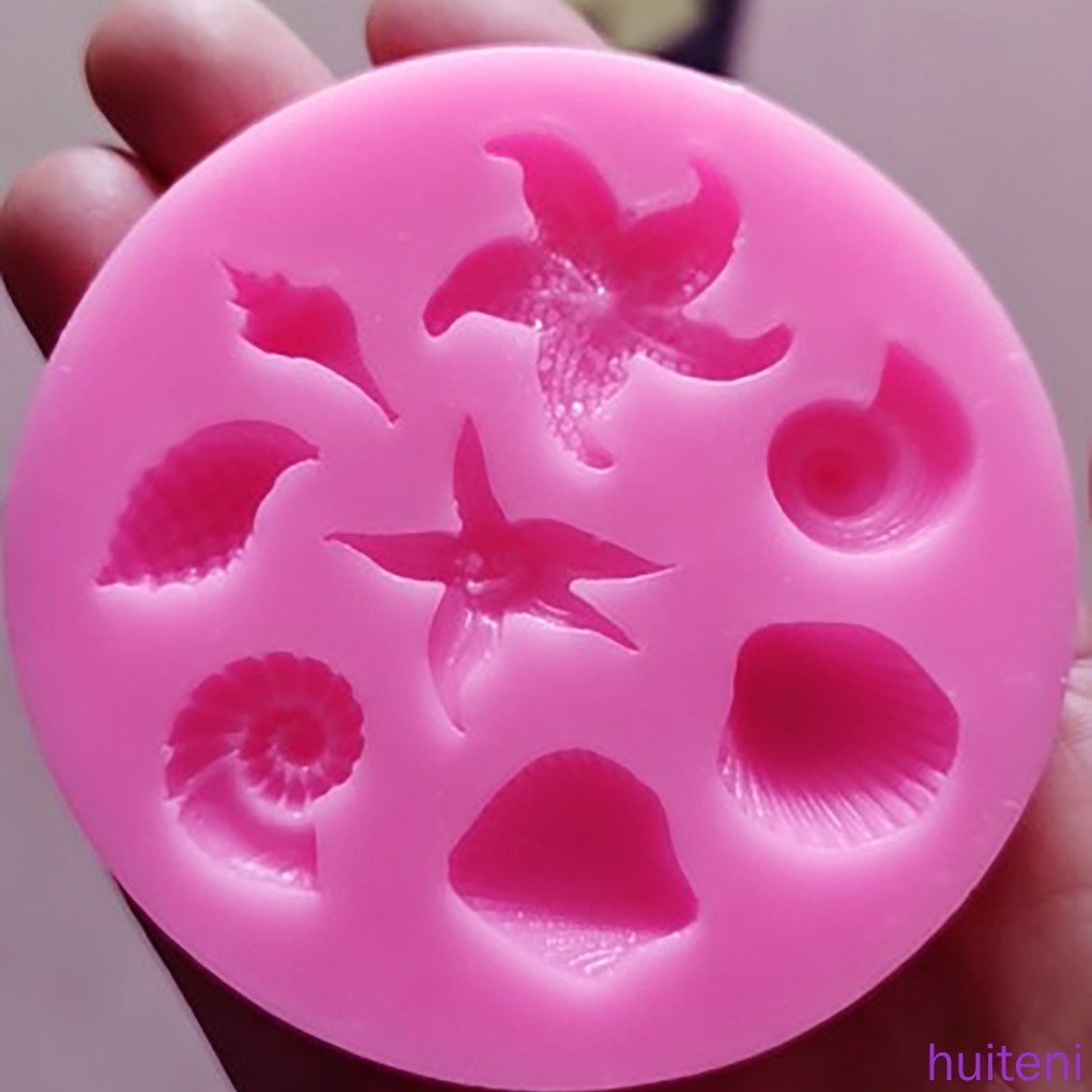 Cetakan Fondant / Cokelat / Biskuit Bahan Silikon Desain Hewan Laut Diy Untuk Baking