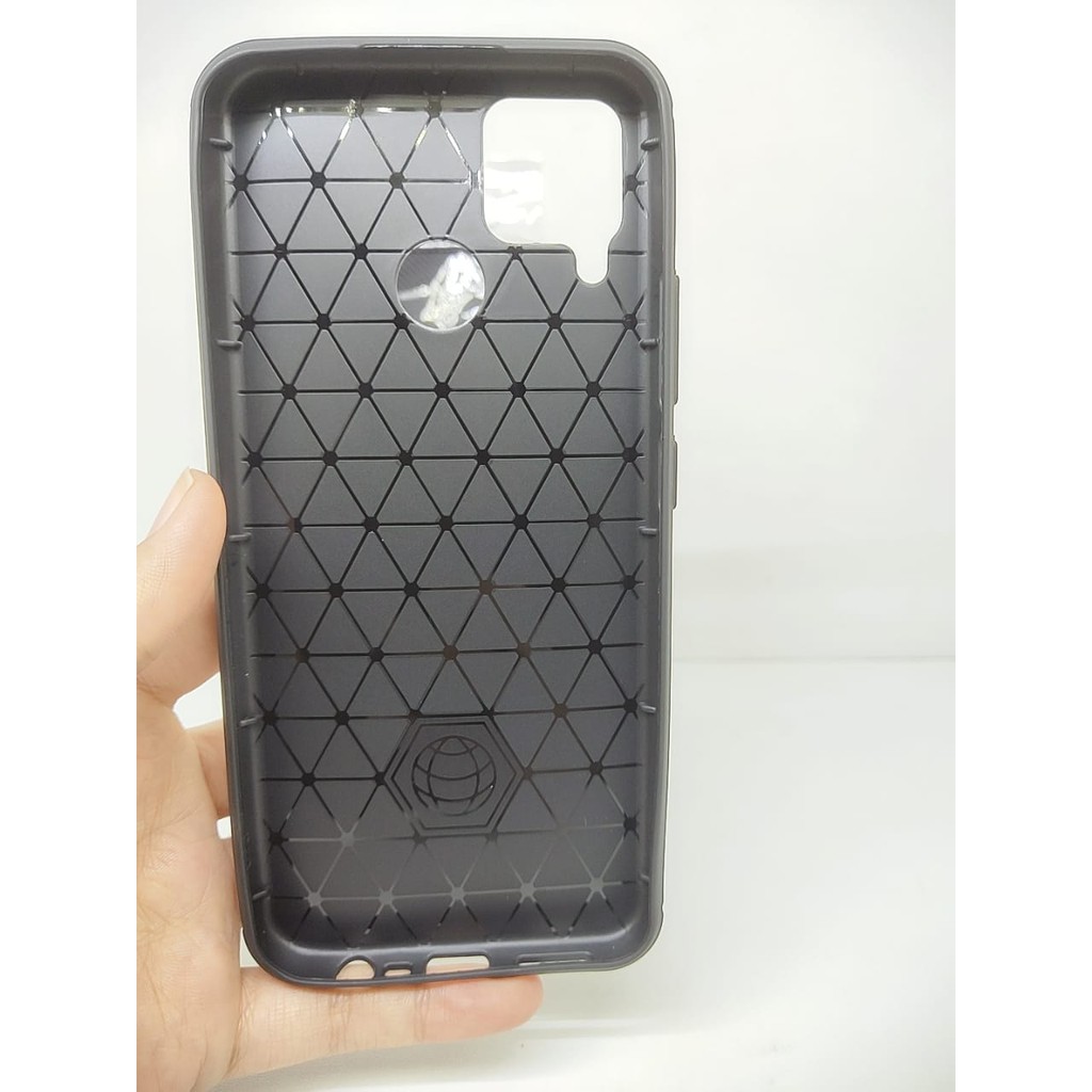 iPaky Carbon Realme C15 6.5 inch Slim Fit Carbon Soft Case REALME C15 Fiber Multi Carbon ANTI MELAR