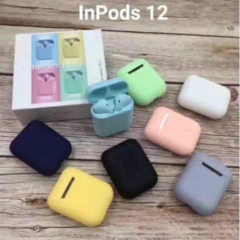 Van Gogh Headset Bluetooth Wireless i12 TWS Bluetooth Versi 5.0 INPODS Macaron Wireless