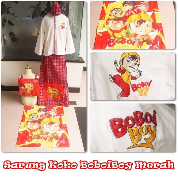 Baju Koko Anak Boboiboy Merah ( BAJU NYA SAJA ) Murah